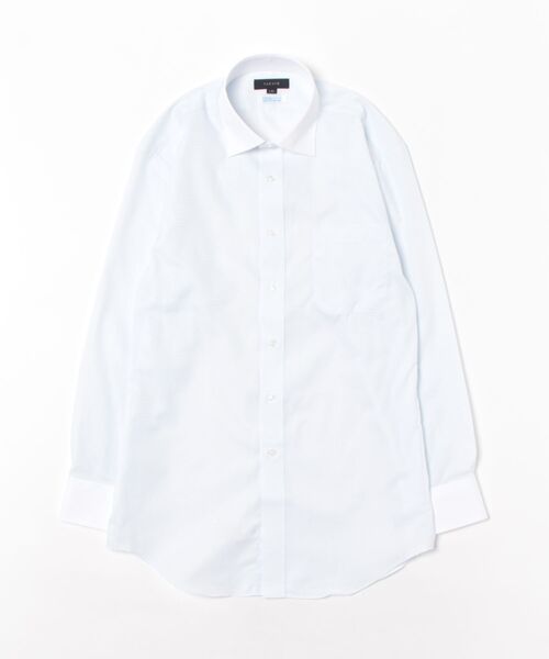 TAKA-Q(タカキュー)の「ワイシャツ メンズ 形態安定 吸水速乾 クールマックス 綿混 ワイドカラー 長袖 ビジネス ドレス スタンダードフィット(ビジネスシャツ・メンズ・ライトグリーン・首回り37cm-裄丈80cm/首回り39cm-裄丈80cm/首回り39cm-裄丈84cm/首回り41cm-裄丈82cm/首回り41cm-裄丈86cm/首回り43cm-裄丈82cm/首回り43cm-裄丈86cm/首回り45cm-裄丈86cm)」の2枚目の写真