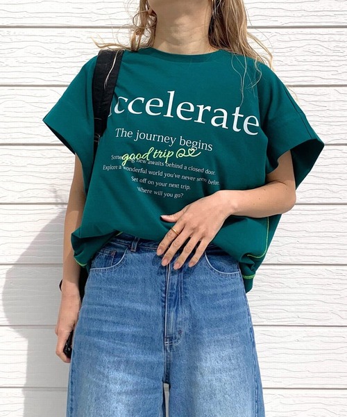 Q（キュー）の「good trip リラックスT（Tシャツ/カットソー・レディース・ブラック/ホワイト/ラベンダー/グリーン・MEDIUM）」の3枚目の写真