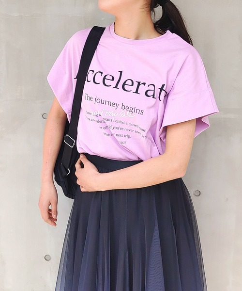 Q（キュー）の「good trip リラックスT（Tシャツ/カットソー・レディース・ブラック/ホワイト/ラベンダー/グリーン・MEDIUM）」の6枚目の写真