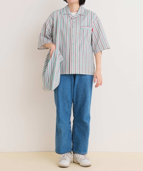 I am I in fact...(アイアムアイインファクト)の「DRIVE STRIPE オープンカラーシャツ(シャツ/ブラウス・レディース・サックスブルー/レッド・FREE)」の20枚目の写真