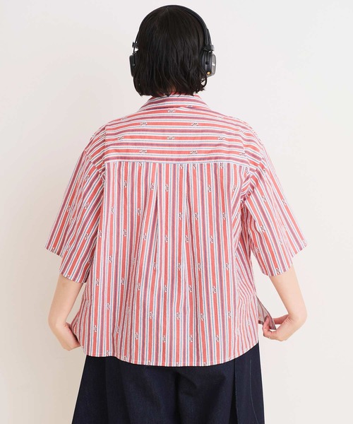 I am I in fact...(アイアムアイインファクト)の「DRIVE STRIPE オープンカラーシャツ(シャツ/ブラウス・レディース・サックスブルー/レッド・FREE)」の11枚目の写真