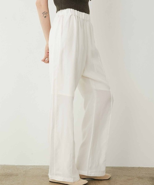 セール】【LA PEAU DE GEM】cupra semi flare pants/キュプラ