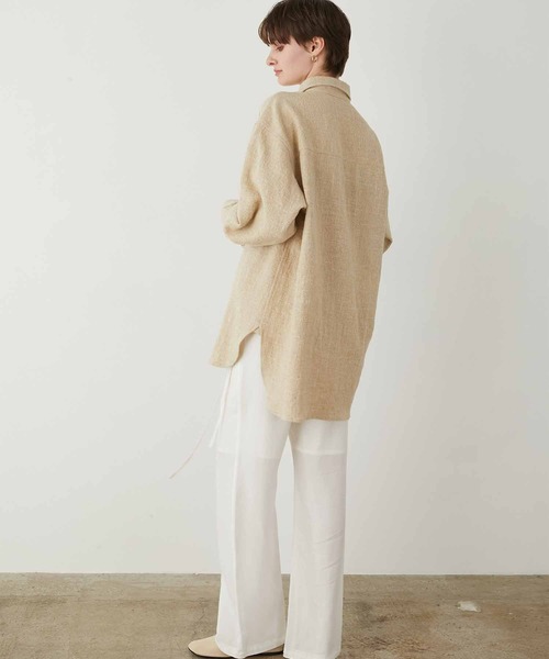 セール】【LA PEAU DE GEM】cupra semi flare pants/キュプラ