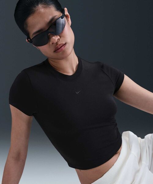 【NIKE】 スポーツウェア クロップド ニット 半袖 トップス NIKE公式】ナイキ スポーツウェア チル ニット ウィメンズ