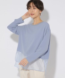Elura | 異素材ジョーゼットプルオーバー/323304(シャツ/ブラウス)