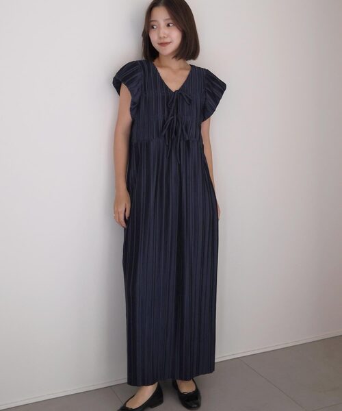 yuiさんコラボ ]前後2way半袖プリーツワンピース（ワンピース）｜KOBE