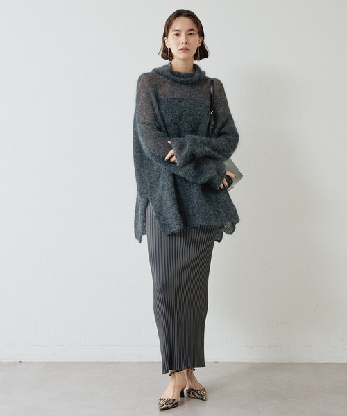 Whim Gazette ウィムガゼット ニットフィットスカート ブラック　黒 ニットフィットスカート（スカート）｜Whim Gazette（ウィム