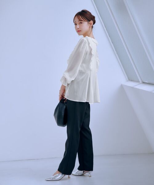 COHINA(コヒナ)の「2wayスリムフレアパンツ 【低身長・小柄女性】(その他パンツ・レディース・ブラック/ブルー/ベージュ・XS-Short/S-Short/XS-Regular/S-Regular)」の6枚目の写真