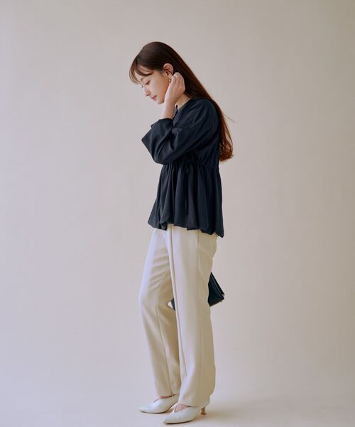 COHINA(コヒナ)の「2wayスリムフレアパンツ 【低身長・小柄女性】(その他パンツ・レディース・ブラック/ブルー/ベージュ・XS-Short/S-Short/XS-Regular/S-Regular)」の9枚目の写真