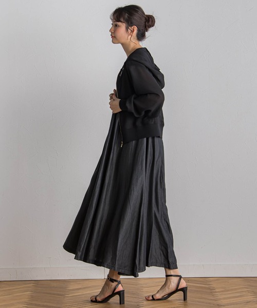 ドロワット ロートレアモン　【WEB限定】バイオシルクタックZIPワンピース WEB限定】バイオシルクタックZIPワンピース≪洗濯機で洗える