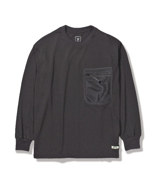 Foxfire(フォックスファイヤー)の「TSベーシックメッシュPKT(Tシャツ/カットソー・メンズ・ブラック/ライトグレー/チャコール・M/L/XL)」の2枚目の写真