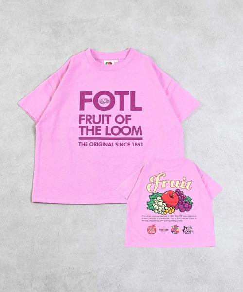 FRUIT OF THE LOOM(フルーツオブザルーム)の「【FRUIT OF THE LOOM】別注プリントT(Tシャツ/カットソー・キッズ・オフホワイト/ピンク/チャコール・80/90/95/100/110/120/130/140/150/160)」の1枚目の写真