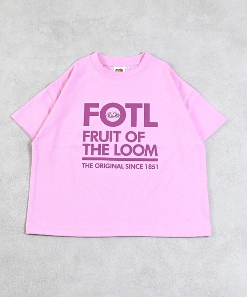 FRUIT OF THE LOOM(フルーツオブザルーム)の「【FRUIT OF THE LOOM】別注プリントT(Tシャツ/カットソー・キッズ・オフホワイト/ピンク/チャコール・80/90/95/100/110/120/130/140/150/160)」の8枚目の写真