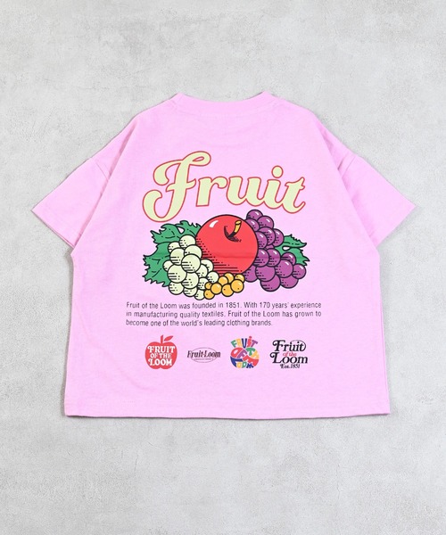 FRUIT OF THE LOOM(フルーツオブザルーム)の「【FRUIT OF THE LOOM】別注プリントT(Tシャツ/カットソー・キッズ・オフホワイト/ピンク/チャコール・80/90/95/100/110/120/130/140/150/160)」の9枚目の写真