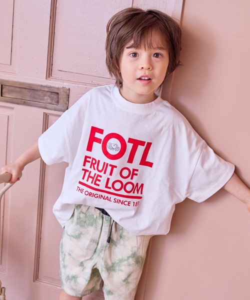 FRUIT OF THE LOOM(フルーツオブザルーム)の「【FRUIT OF THE LOOM】別注プリントT(Tシャツ/カットソー・キッズ・オフホワイト/ピンク/チャコール・80/90/95/100/110/120/130/140/150/160)」の12枚目の写真