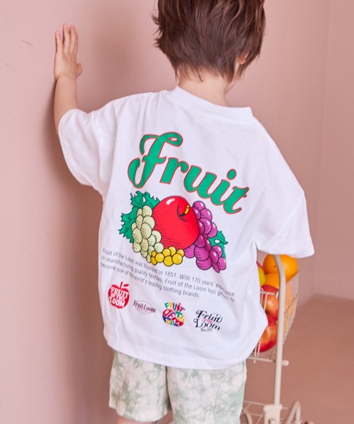 FRUIT OF THE LOOM(フルーツオブザルーム)の「【FRUIT OF THE LOOM】別注プリントT(Tシャツ/カットソー・キッズ・オフホワイト/ピンク/チャコール・80/90/95/100/110/120/130/140/150/160)」の14枚目の写真