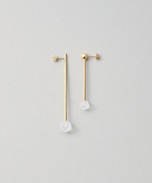 Jouete（ジュエッテ）の「[ドロップ] ピアス アシンメトリー（ピアス（両耳用）・レディース・イエローゴールド/プラチナム・FREE）」の2枚目の写真