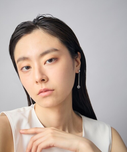 Jouete（ジュエッテ）の「[ドロップ] ピアス アシンメトリー（ピアス（両耳用）・レディース・イエローゴールド/プラチナム・FREE）」の8枚目の写真