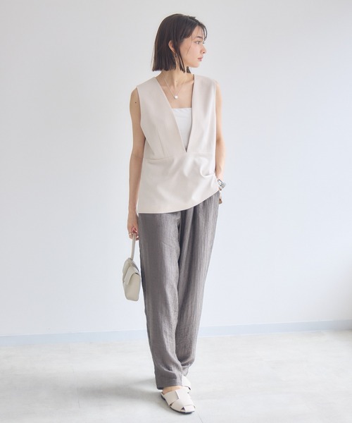 KATHARINE ROSS(キャサリンロス)の「【KATHARINE ROSS】セットアップ風ワンピース(ジャンパースカート・レディース・ブラック/アイボリー・MEDIUM)」の8枚目の写真