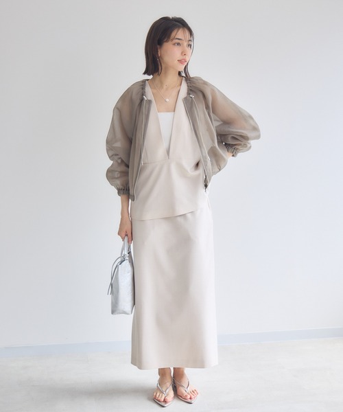 KATHARINE ROSS(キャサリンロス)の「【KATHARINE ROSS】セットアップ風ワンピース(ジャンパースカート・レディース・ブラック/アイボリー・MEDIUM)」の10枚目の写真