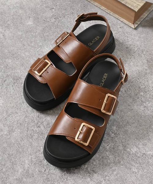 Honeys（ハニーズ）の「バックバンドサンダル（サンダル・レディース・ブラック/ダークブラウン/アイボリー・LL/S/M/L）」の3枚目の写真