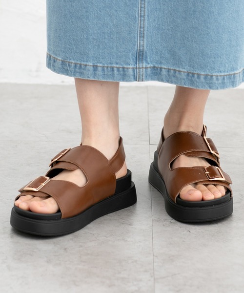 Honeys（ハニーズ）の「バックバンドサンダル（サンダル・レディース・ブラック/ダークブラウン/アイボリー・LL/S/M/L）」の8枚目の写真