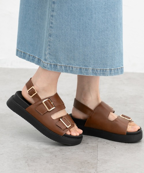 Honeys（ハニーズ）の「バックバンドサンダル（サンダル・レディース・ブラック/ダークブラウン/アイボリー・LL/S/M/L）」の9枚目の写真