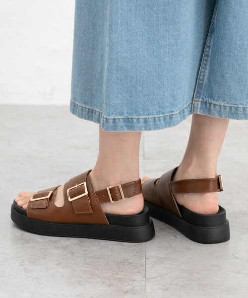 Honeys（ハニーズ）の「バックバンドサンダル（サンダル・レディース・ブラック/ダークブラウン/アイボリー・LL/S/M/L）」の10枚目の写真