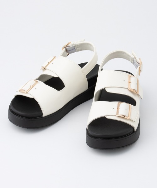 Honeys（ハニーズ）の「バックバンドサンダル（サンダル・レディース・ブラック/ダークブラウン/アイボリー・LL/S/M/L）」の12枚目の写真