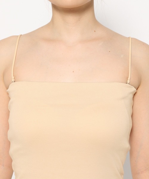 mysty woman（ミスティウーマン）の「モールドカップ付きインナーキャミソール２　497419（キャミソール・レディース・オフホワイト/ブラック/ベージュ/ダークブラウン・FREE）」の11枚目の写真