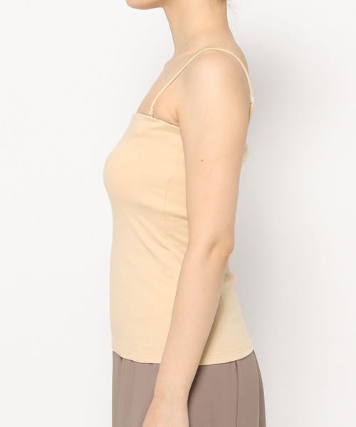 mysty woman（ミスティウーマン）の「モールドカップ付きインナーキャミソール２　497419（キャミソール・レディース・オフホワイト/ブラック/ベージュ/ダークブラウン・FREE）」の8枚目の写真