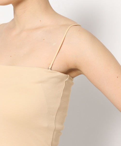 mysty woman（ミスティウーマン）の「モールドカップ付きインナーキャミソール２　497419（キャミソール・レディース・オフホワイト/ブラック/ベージュ/ダークブラウン・FREE）」の10枚目の写真