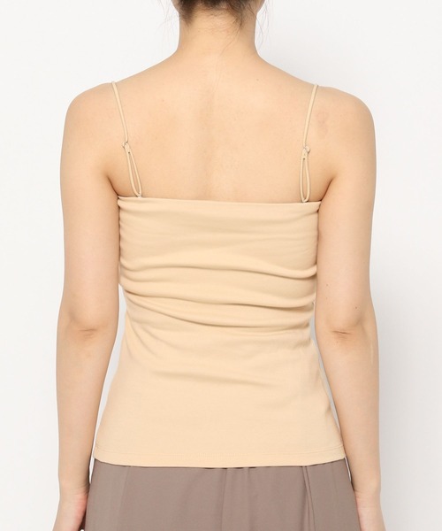 mysty woman（ミスティウーマン）の「モールドカップ付きインナーキャミソール２　497419（キャミソール・レディース・オフホワイト/ブラック/ベージュ/ダークブラウン・FREE）」の9枚目の写真