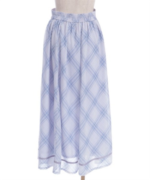 axes femme（アクシーズファム）の「シアーチェックフレアスカート（スカート・レディース・グリーン/キナリ/ラベンダー・FREE）」の22枚目の写真