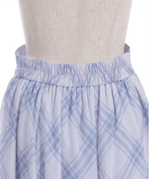 axes femme（アクシーズファム）の「シアーチェックフレアスカート（スカート・レディース・グリーン/キナリ/ラベンダー・FREE）」の19枚目の写真