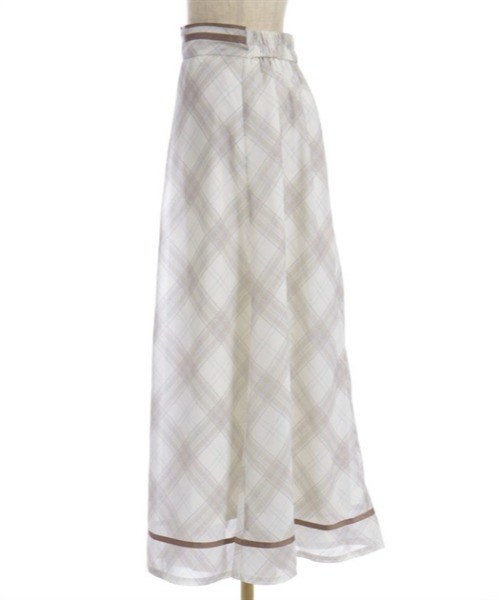 axes femme（アクシーズファム）の「シアーチェックフレアスカート（スカート・レディース・グリーン/キナリ/ラベンダー・FREE）」の17枚目の写真