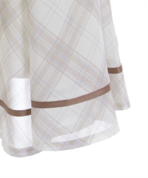 axes femme（アクシーズファム）の「シアーチェックフレアスカート（スカート・レディース・グリーン/キナリ/ラベンダー・FREE）」の14枚目の写真