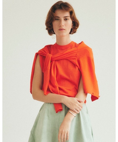 THE SHINZONE(ザ シンゾーン)の「THE SHINZONE ICE COTTON KNIT CARDIGAN 25MMSNI04(カーディガン/ボレロ・レディース・ブラック/オレンジ/ホワイト・FREE)」の3枚目の写真