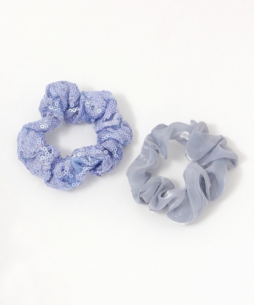 GLOBAL WORK（グローバルワーク）の「二点セットシュシュ/455547（シュシュ・レディース・ブラック/ブルー/グレー・ONE SIZE）」の3枚目の写真