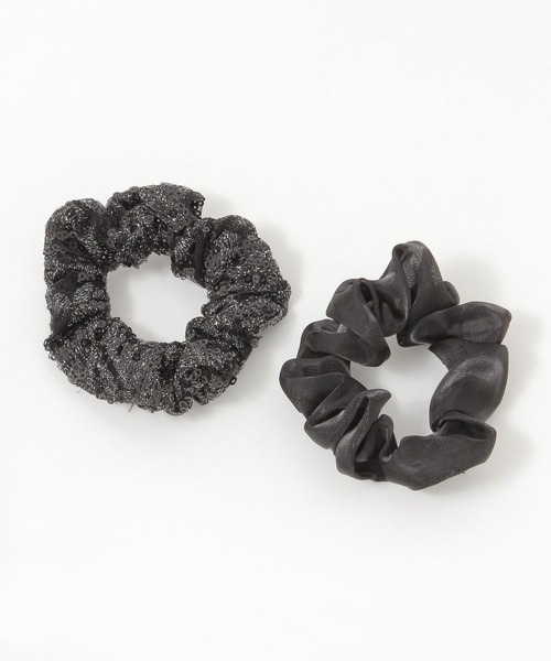 GLOBAL WORK（グローバルワーク）の「二点セットシュシュ/455547（シュシュ・レディース・ブラック/ブルー/グレー・ONE SIZE）」の2枚目の写真