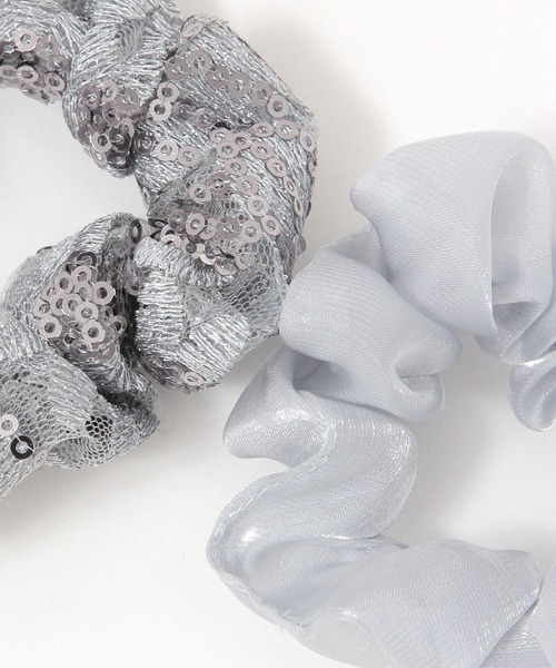 GLOBAL WORK（グローバルワーク）の「二点セットシュシュ/455547（シュシュ・レディース・ブラック/ブルー/グレー・ONE SIZE）」の7枚目の写真