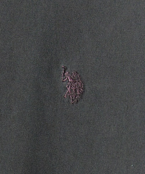 U.S. POLO ASSN.（ユーエスポロアッスン）の「U.S. POLO ASSN./ユーエスポロアッスン ピグメントガゼットTシャツ メンズ 秋物 秋服 2026年秋冬（Tシャツ/カットソー・メンズ・グリーン/ベージュ/パープル/スミクロ・L/M/S）」の7枚目の写真