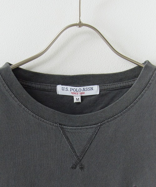 U.S. POLO ASSN.（ユーエスポロアッスン）の「U.S. POLO ASSN./ユーエスポロアッスン ピグメントガゼットTシャツ メンズ 秋物 秋服 2026年秋冬（Tシャツ/カットソー・メンズ・グリーン/ベージュ/パープル/スミクロ・L/M/S）」の5枚目の写真