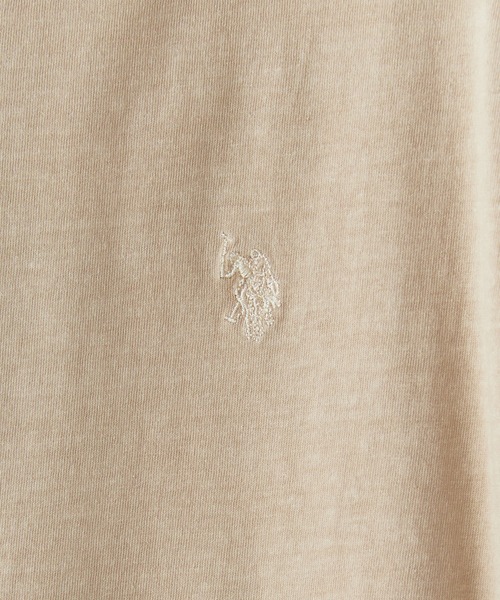 U.S. POLO ASSN.（ユーエスポロアッスン）の「U.S. POLO ASSN./ユーエスポロアッスン ピグメントガゼットTシャツ メンズ 秋物 秋服 2026年秋冬（Tシャツ/カットソー・メンズ・グリーン/ベージュ/パープル/スミクロ・L/M/S）」の8枚目の写真