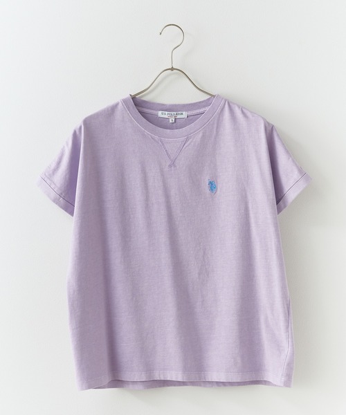 U.S. POLO ASSN.（ユーエスポロアッスン）の「U.S. POLO ASSN./ユーエスポロアッスン ピグメントガゼットTシャツ メンズ 秋物 秋服 2026年秋冬（Tシャツ/カットソー・メンズ・グリーン/ベージュ/パープル/スミクロ・L/M/S）」の14枚目の写真