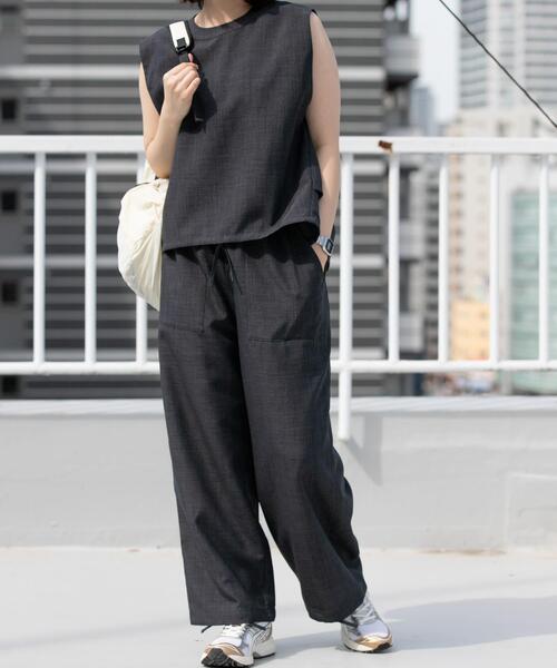 EKAL（エカル）の「『UR TECH DRYLUXE』『吸水速乾/UVカット』ハイツイストイージートラウザー（その他パンツ・レディース・チャコールグレー/モカ/ネイビー・ONE）」の18枚目の写真