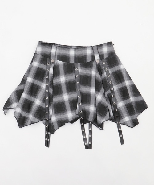 Figments（フィグメンツ）の「パンクイレヘムチェックスカパン（スカート・レディース・ブラック/レッド・FREE）」の13枚目の写真