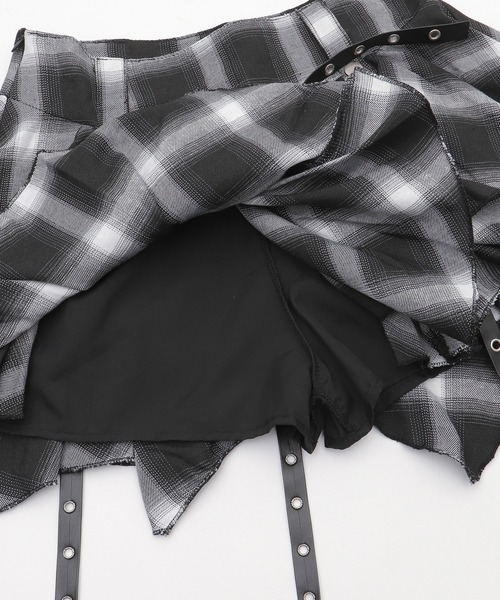Figments（フィグメンツ）の「パンクイレヘムチェックスカパン（スカート・レディース・ブラック/レッド・FREE）」の17枚目の写真