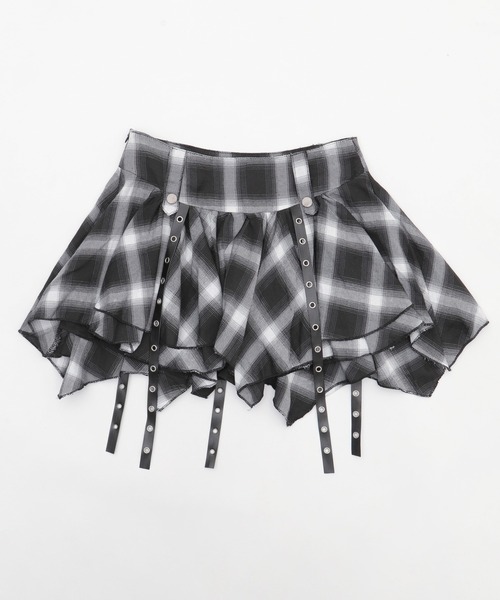 Figments（フィグメンツ）の「パンクイレヘムチェックスカパン（スカート・レディース・ブラック/レッド・FREE）」の18枚目の写真