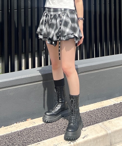 【関税込＆追跡】BALENCIAGA アシンメトリヘム ミニスカート アシンメトリーキャンバス地ミニスカート[品番：GW000002894